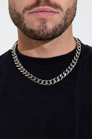 Men's necklace, coarse link - silver h5 Picture3
